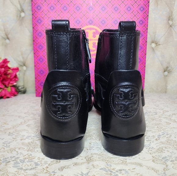 Tory Burch Leather Boots With Monogram in the Back size 10 - Picture 4 of 6